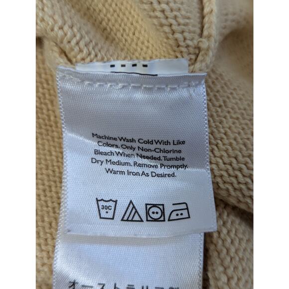 EDDIE BAUER! CORNMEAL YELLOW, 100% COTTON CREW NECK SWEATER! SZ XXL - Picture 8 of 9